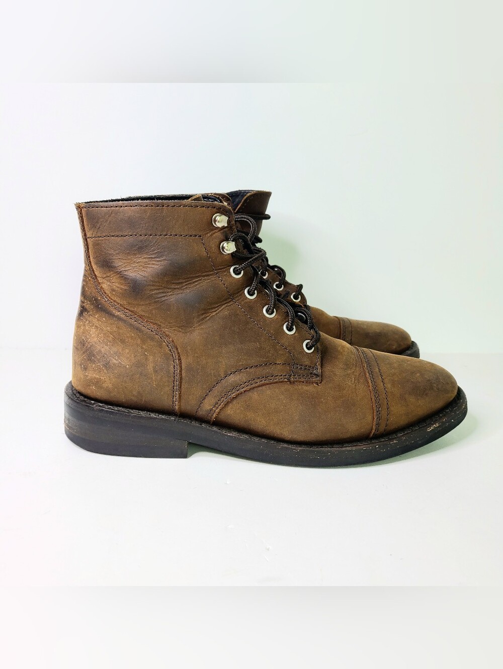 Thursday Boot Co. Captain Lace-Up Burnt Copper Genuine Leather Boots